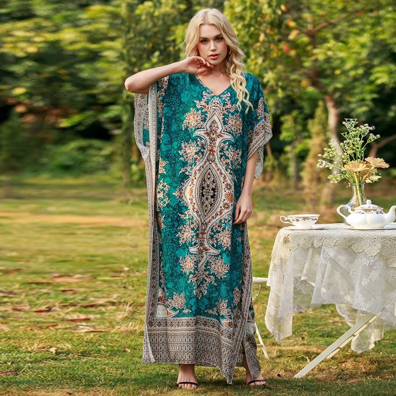 Этническая одежда плюс размер Рамадан Абая Дубай Мусульманское длинное Maxi платье Турция Ислам-халат Летвые платья для женщин Djellaba Femme Vestidos
