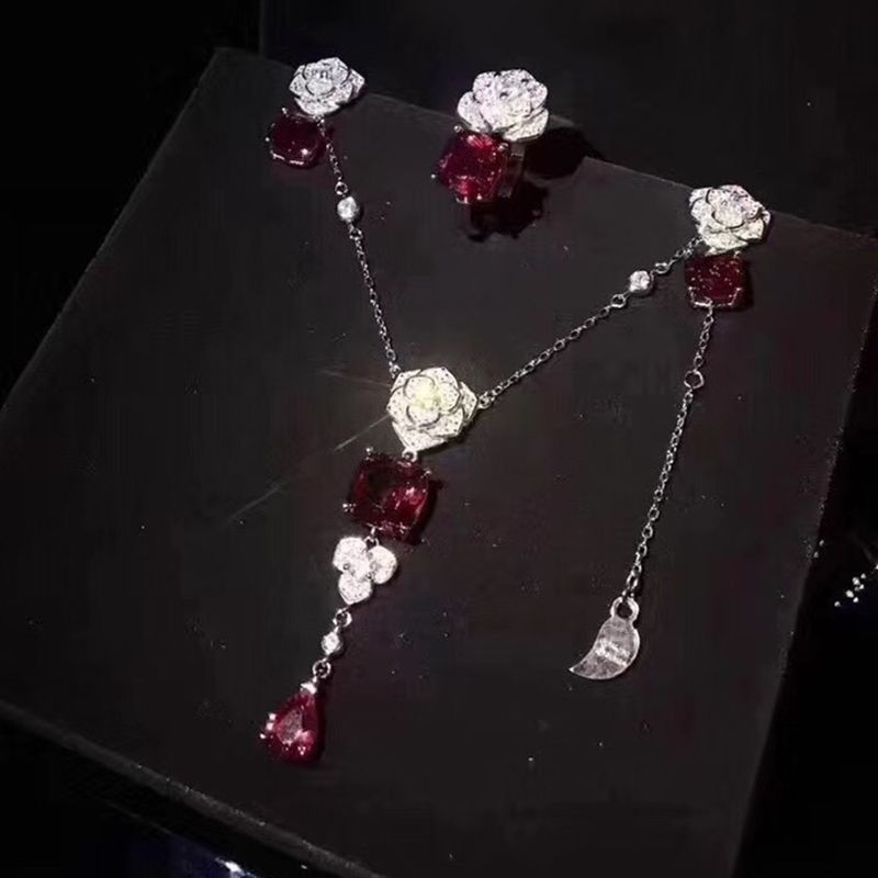 Rode sieraden set