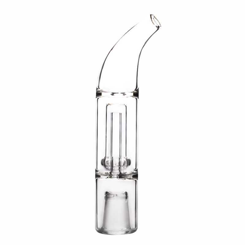Glass Bubbler: 14mm Hydratube Water Tool Attachment - Compact Design, Enhanced Filtration