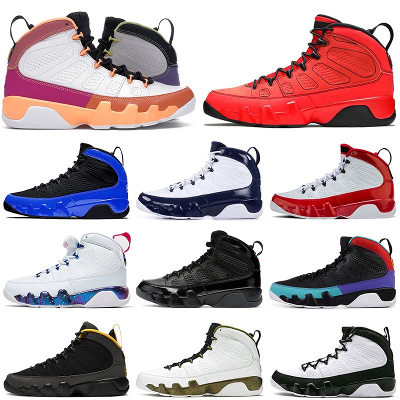 Acheter Pas Cher Nike Air Jordan Retro 9 Jumpman Aj Jordans 9s Des  Chaussures De Basket Ball Pour Hommes Cactus Flower University Gold Gym Red  UNC Dream It Do It Hommes Baskets