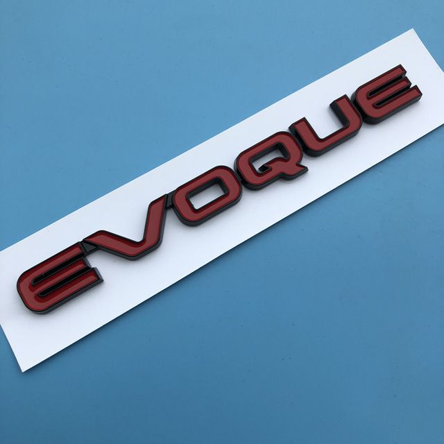 빨간색 검은 evoque.