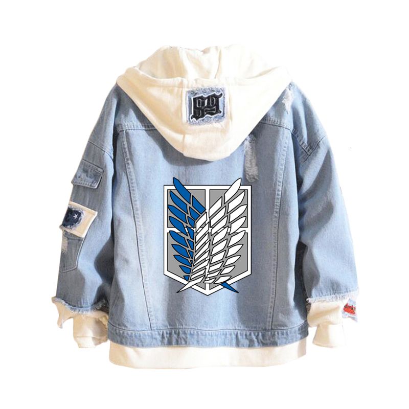 blue jean moletom com capuz jacket