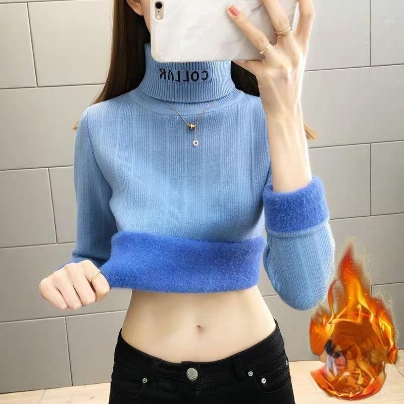 Winter Female Solid Color Shift Turtleneck Loose Long Casual Elegant Women Knitwear Knitted Warm Thick Sweater Dress Clown Winter Female Solid Color Shift Turtleneck Loose Long Casual Elegant Women Knitwear Knitted Warm Thick Sweater Dress Clown