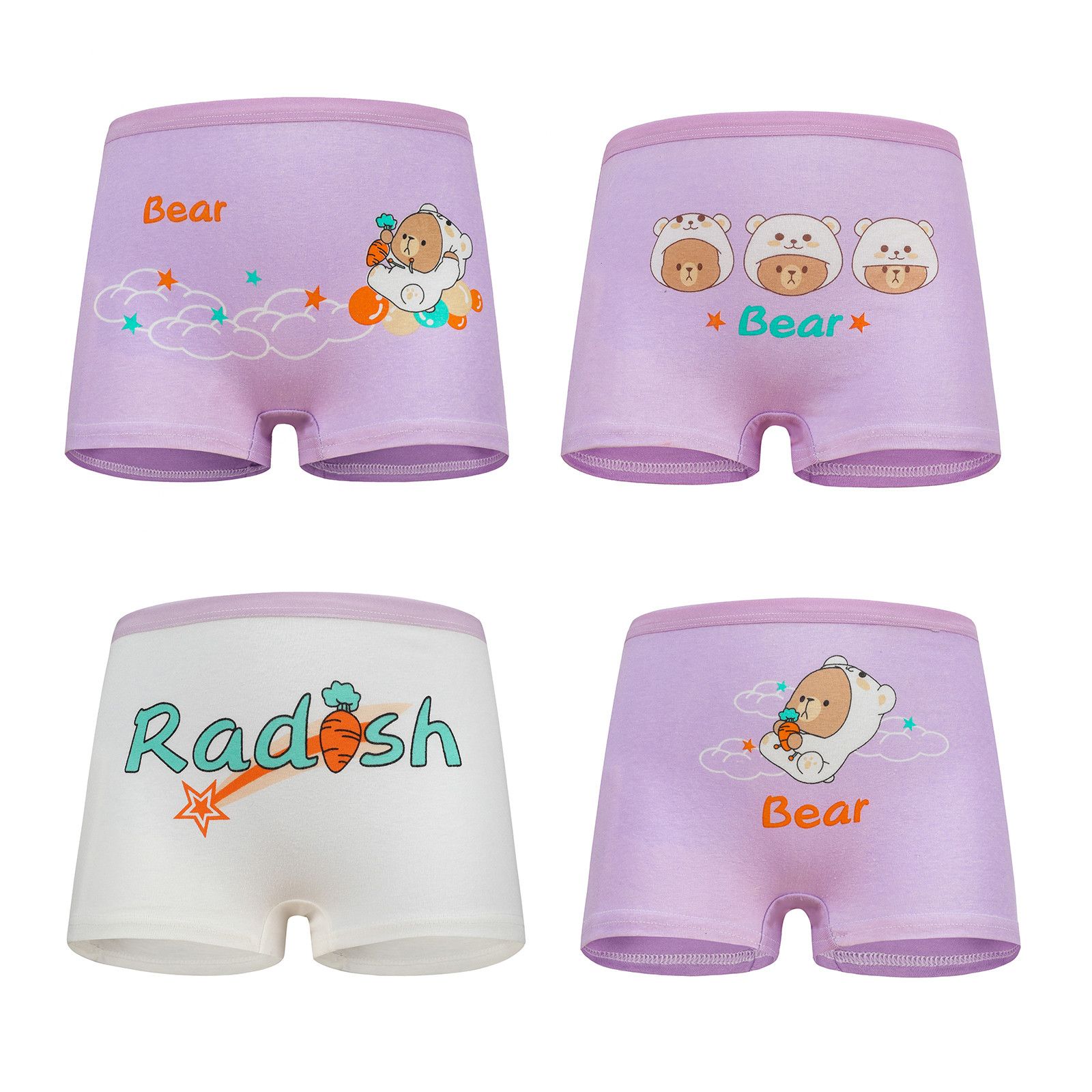 Soft And Cute Cat Pattern Childrens Kidley Panties High Quality Cotton