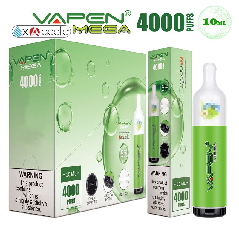 Original VAPEN MEGA 4000Puffs Disposable E Cigarette Vape Pen ...