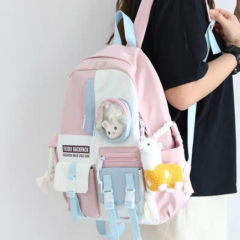 Compra Mochila Viaje Mochila Kawaii Impermeable Mujeres Niñas Escuela Bolsa  Moda Femenino Colegio Bolso Bolsa Negro Nylon Mochila Barato | Entrega  Rápida Y Calidad | Es.Dhgate