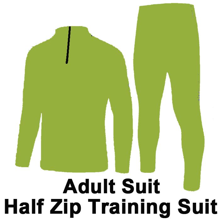 0-half zip training suit