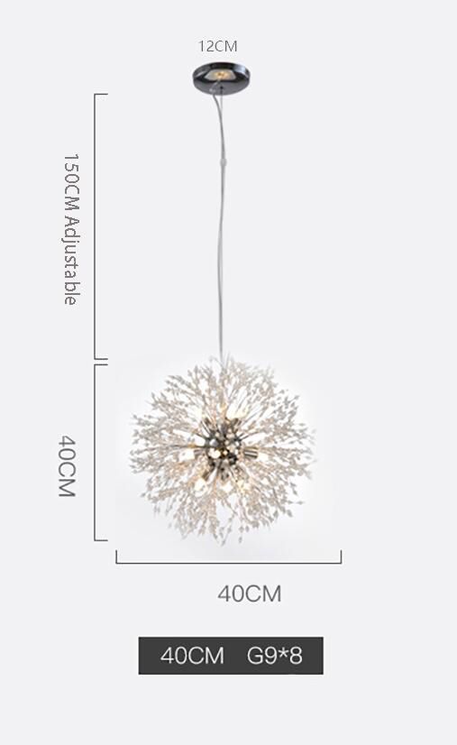 D: 40 cm 8 ljus