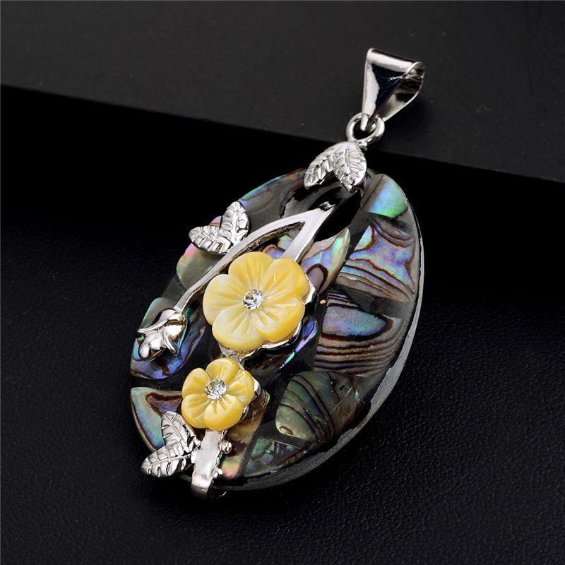 Joyería Hopearl Flores Amarillo Flores Abolone Shells Colgante Mar Natural Paua Shell Ocean Beach Joyería 6 Joyería Hopearl Flores Amarillo Flores Abolone Shells Colgante Mar Natural Paua Shell Ocean Beach Joyería 6