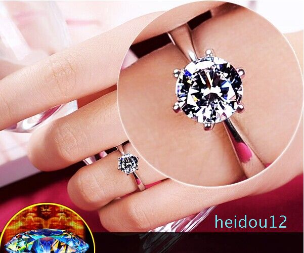 Anillo De Bodas De 6 Colores Rhinestone Austria Cristal De Anillo De Bodas De 6 Colores Rhinestone Austria Cristal De