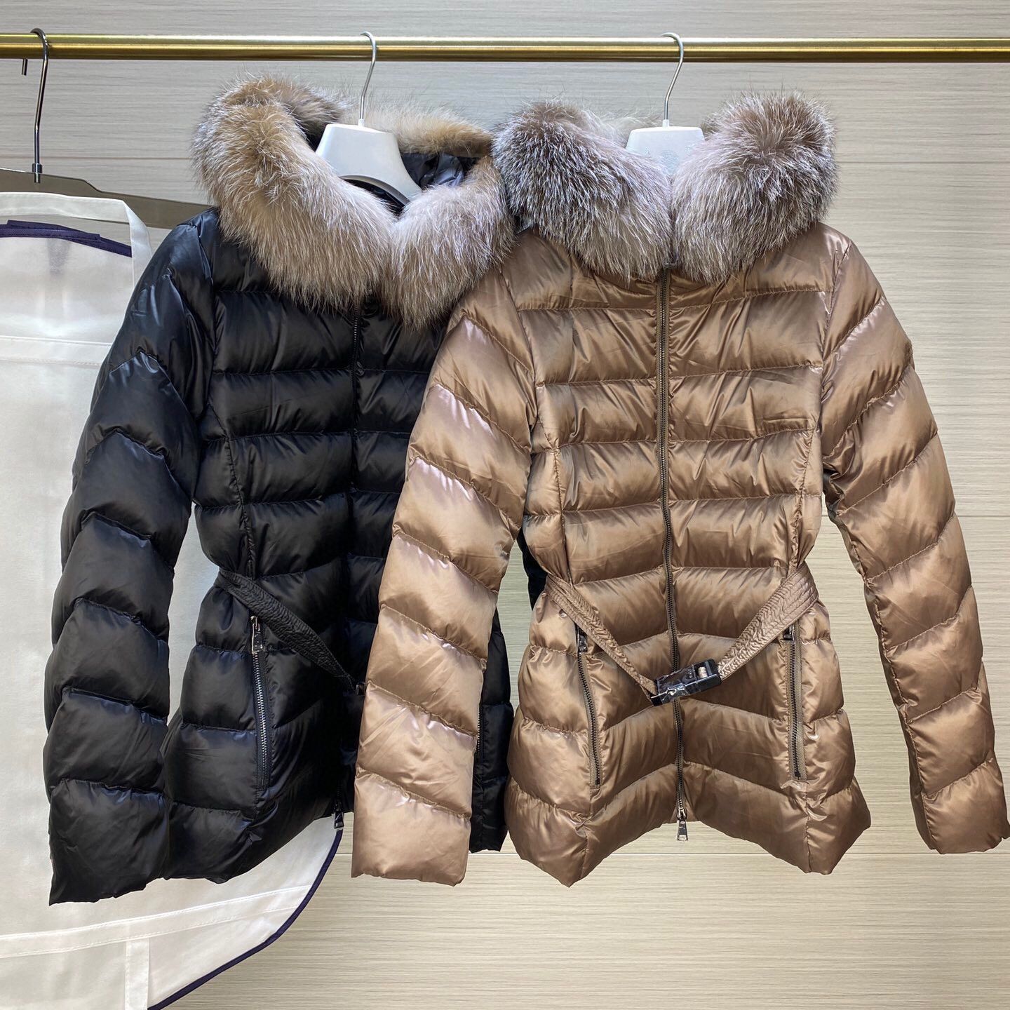Womens coats with big fur hoods and clearance belt