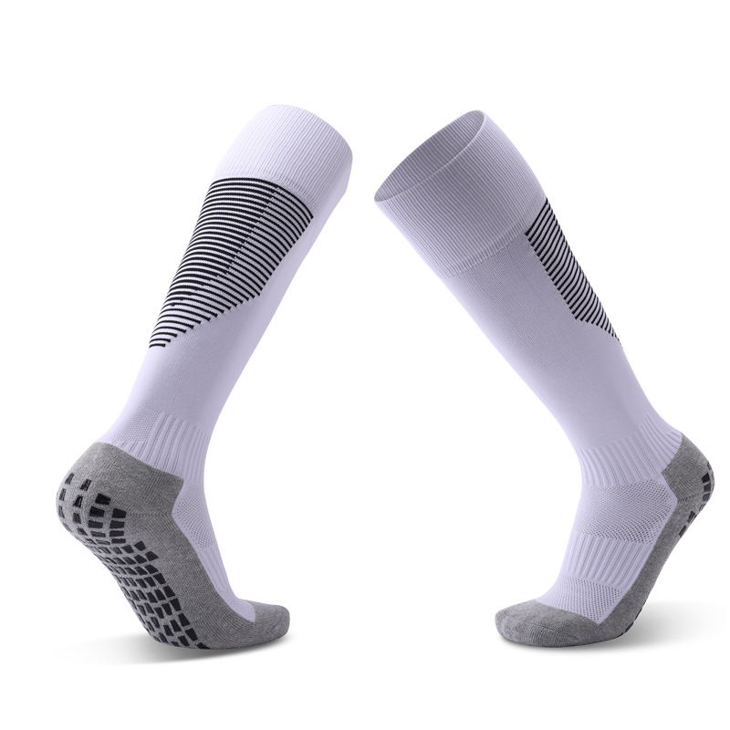 chaussettes de football sportives ￠ rayures blanches