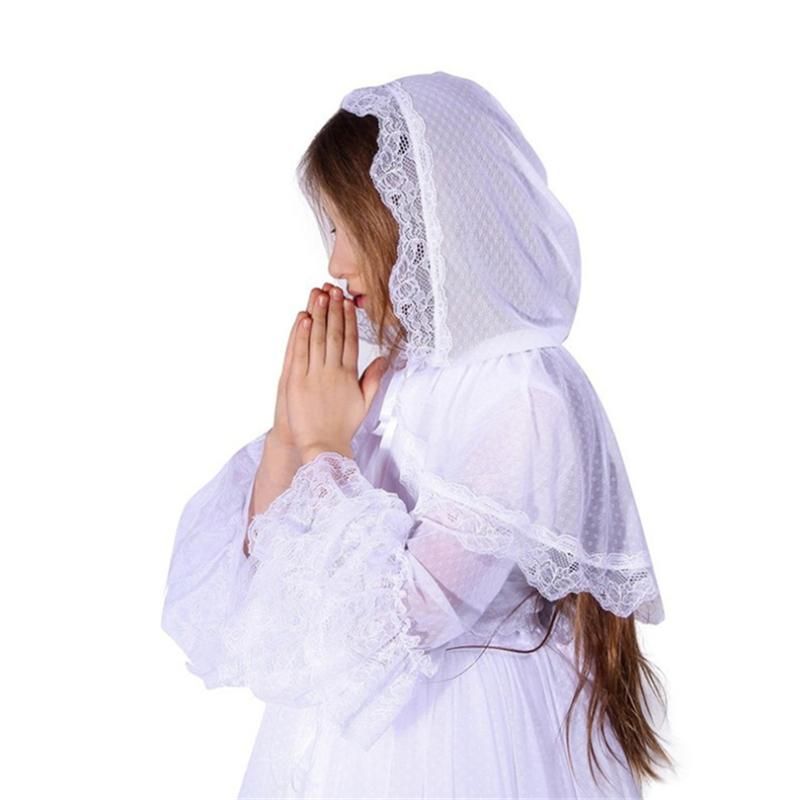 Compra Velos Nupciales Little Girls Católico Velo Mantilla Para La Cabeza De  La Iglesia Que Cubre La Masa Latina Lace Negra Voile De Novia MA ESPA OLA  Barato | Entrega Rápida Y