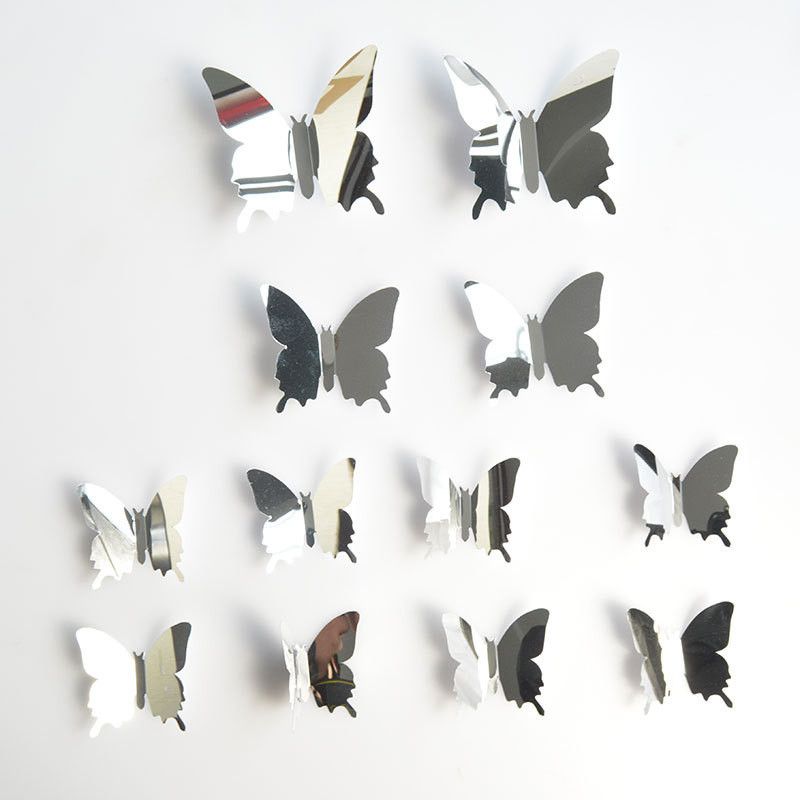 12 Espejos 3D Mariposa Pegatinas De Pared Para Habitación Decoración Dormitorio 12 Espejos 3D Mariposa Pegatinas De Pared Para Habitación Decoración Dormitorio