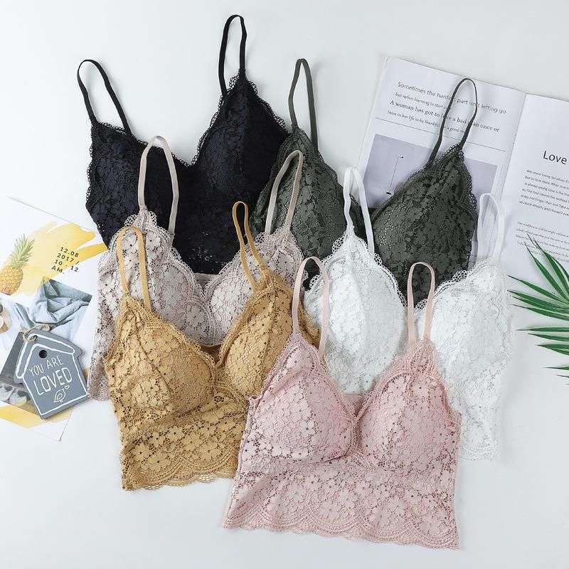 Compra Sujetadores De Encaje Para Mujer Lencería Sin Fisuras Sujetador  Deportes Brayal Belleza Atrás Envuelto Cofre Push Up Bralette Mujer  Durmiendo Ropa Interior Barato | Entrega Rápida Y Calidad | Es.Dhgate