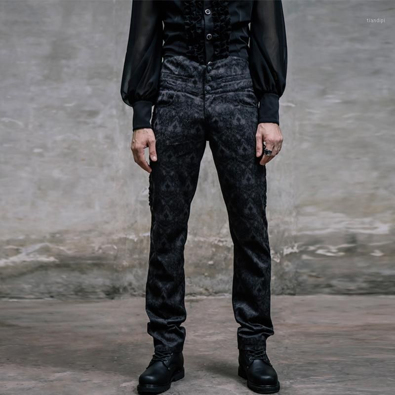 Punk Court Jacquard Men Dress Pants 