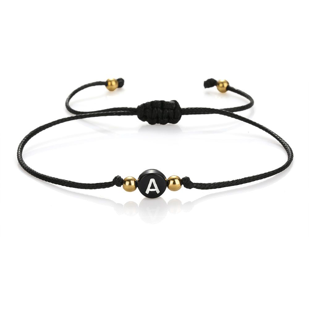 Handmade pulsera inicial de rojo cuerda de hilo mujeres hombres iniciales nombre de