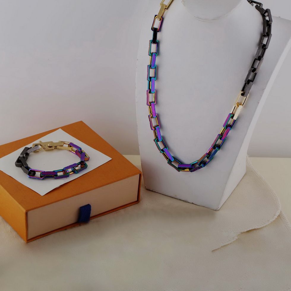 Rainbow B/1Sets(Necklace+Bracelet)