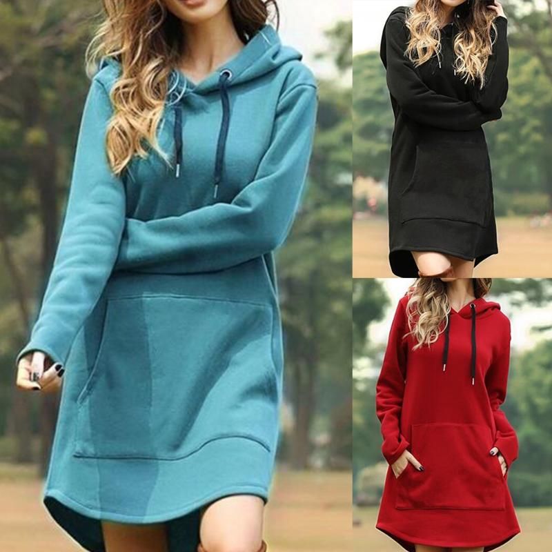 Compra Sudaderas Con Capucha Para Mujer Sudaderas Black Friday Precios Más  Bajos Más Tamaño Mujer Sudadera Con Capucha Vestido Casual Manga Larga  Pocket Drawstring Mini XMAS G Barato | Entrega Rápida Y