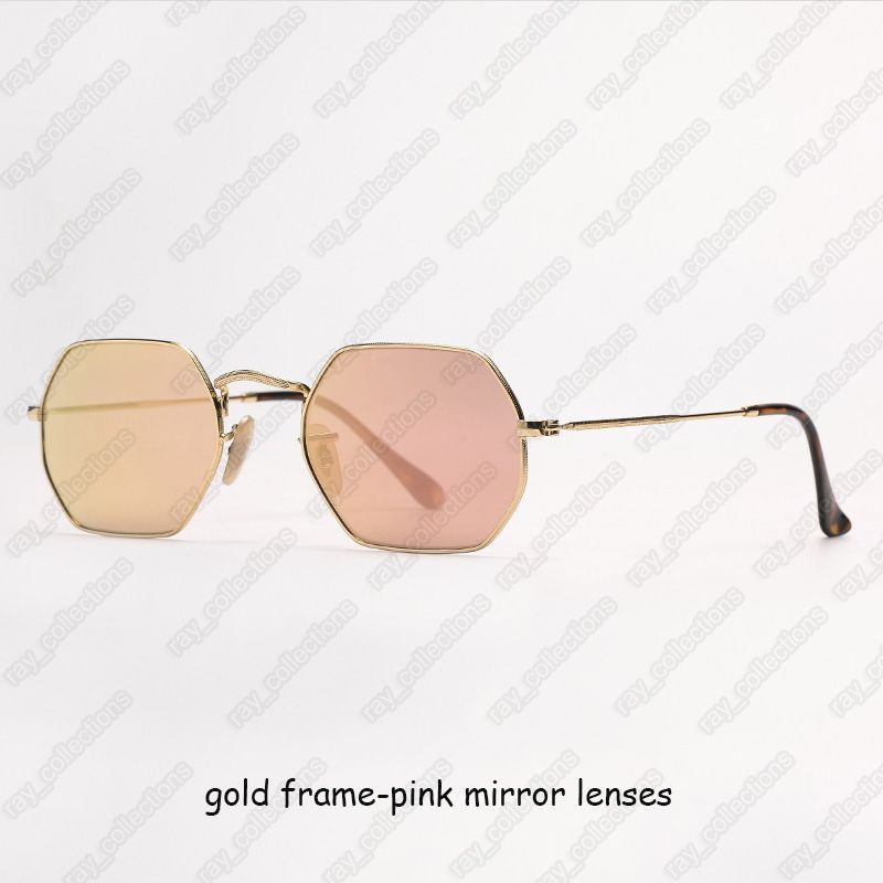 gold frame-pink mirror lenses