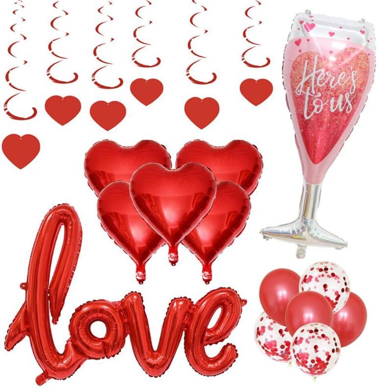 LoveFoil Heart Balloons For Birthday & Weddings Valentines Decorations With  Pearlescent Shine From Xiahuaguo, $16.94