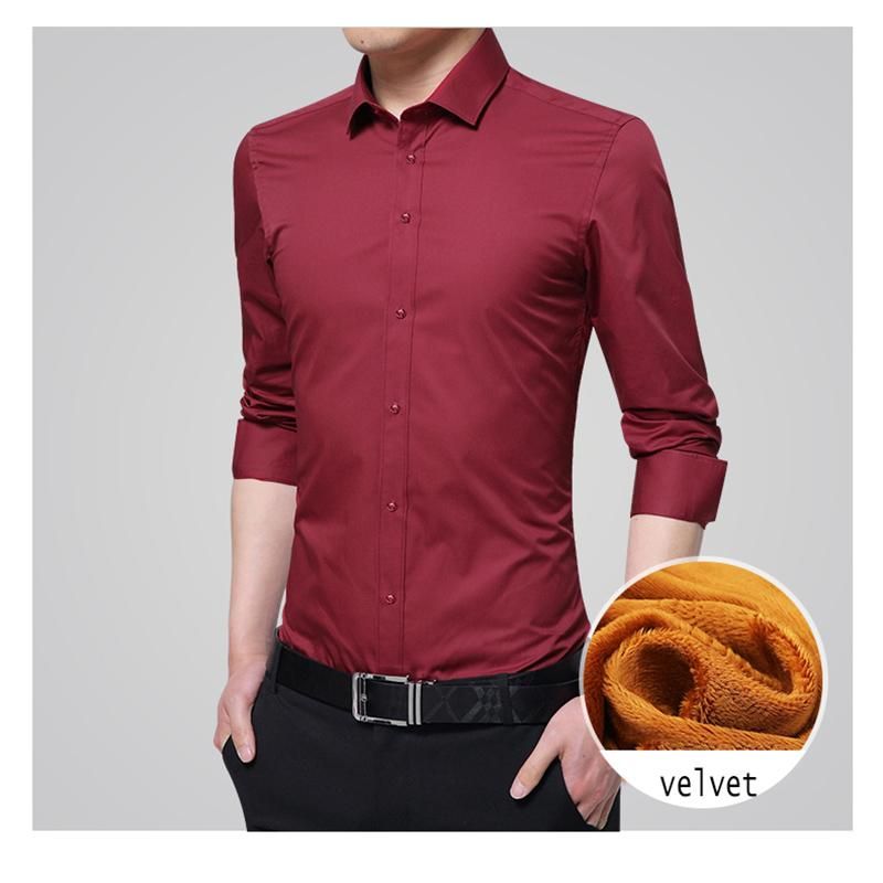 chemise de velours rouge