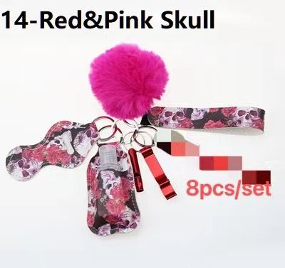 14-Red&Pink Skull