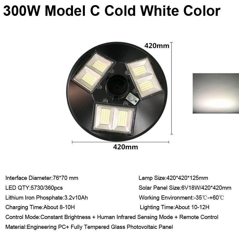 300W modelo c branco frio