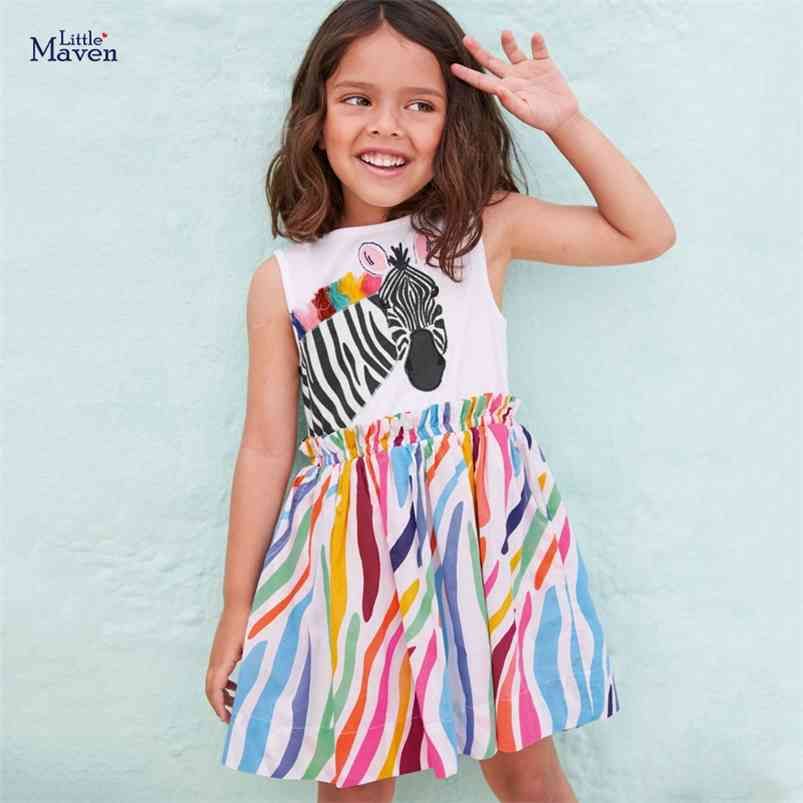 Consciente Desafortunadamente Bombardeo Ropa para niños para niñas Summer Toddler Ropa colorido rayas tasseles de  cebra animal Vestídicos de