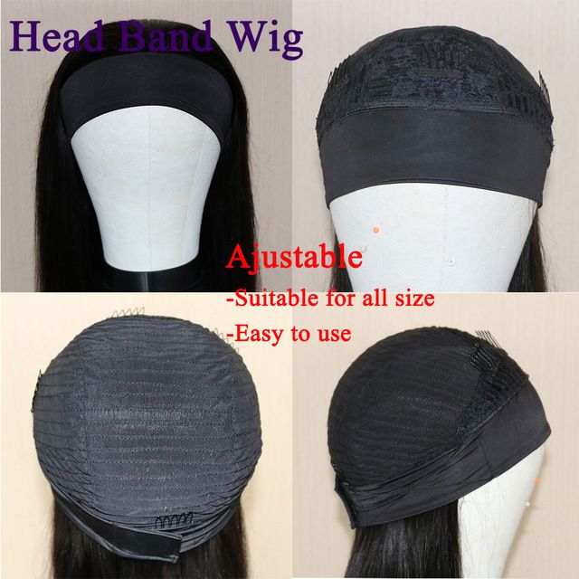 2 color headband wig