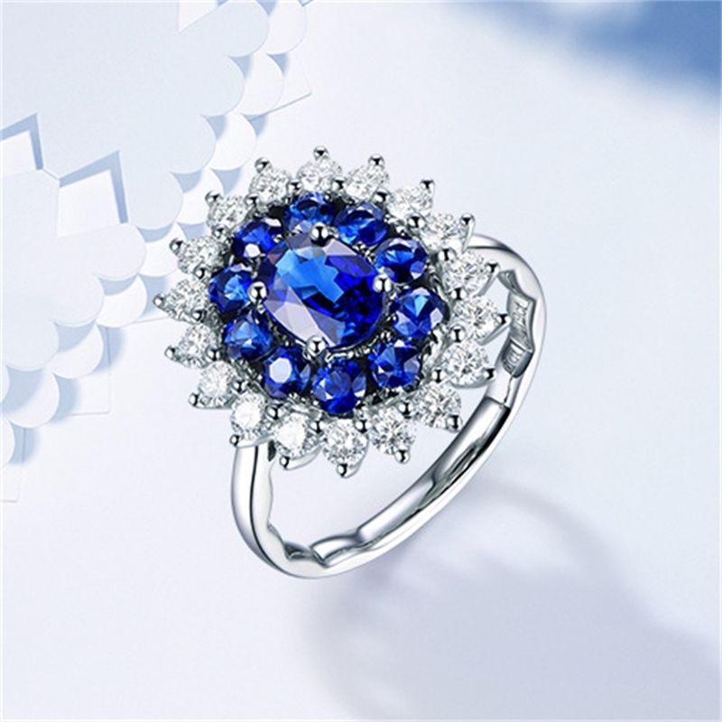 Bague en pierre bleue