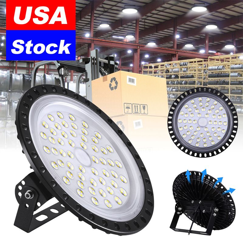 UFO LED High Bay Light 50W 100W 200W 300W 500W Factory Warehouse Gym Light 6500K 