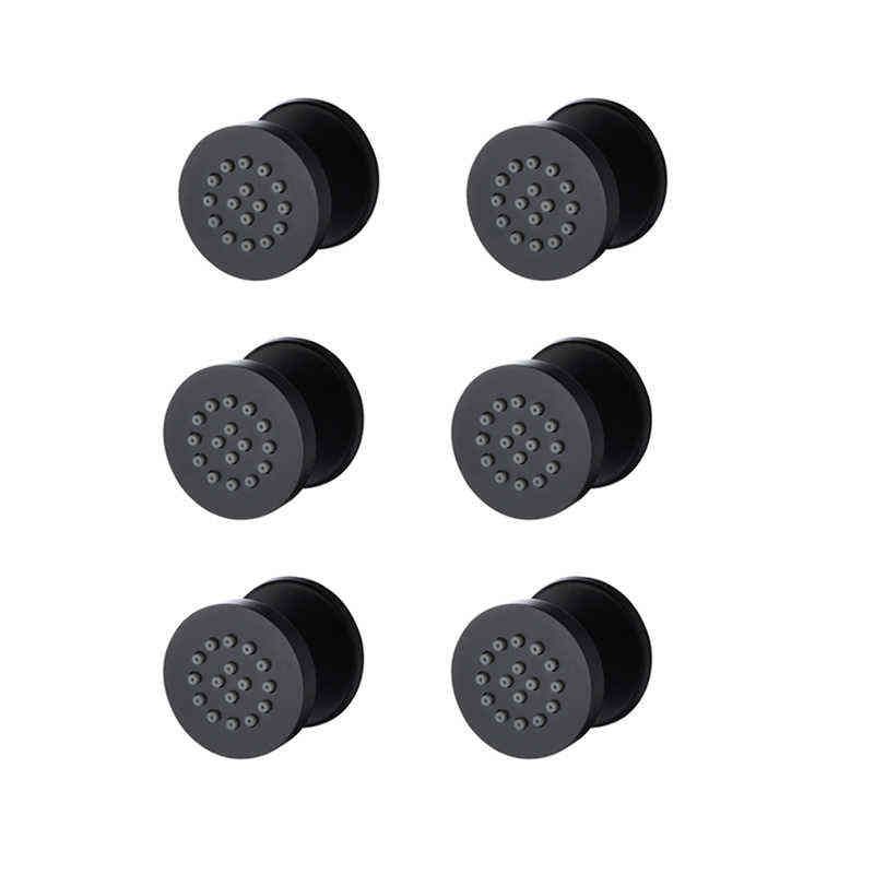 6 pcs rond noir