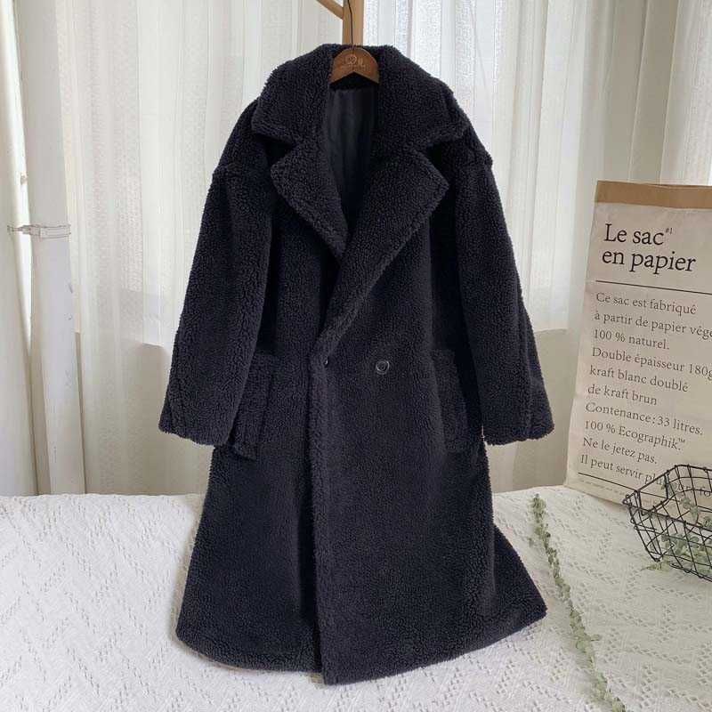 Manteau en peluche noir