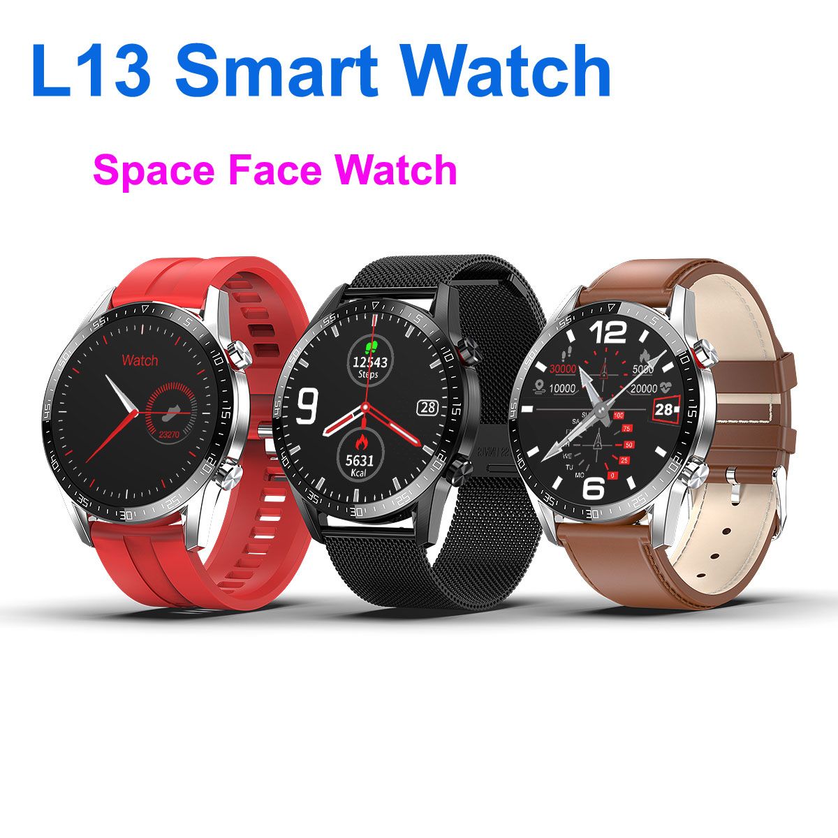 Suministro Al Por Mayor SmartWatch L13 Smart Watch 2021 Fitness Tracker  Band Support Presión Arterial Oxygen ECG Pedómetro Respuesta Llamada Para  IOS Android De Hoybow, 1,85 € | Es.DHgate.Com