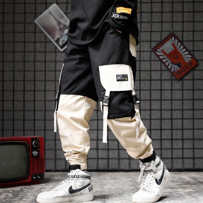 Pantalones para Itopy Fashion Hombres Cargo Slim Fit Estilo Hip Hop Patchwork Pantalones Pantalones