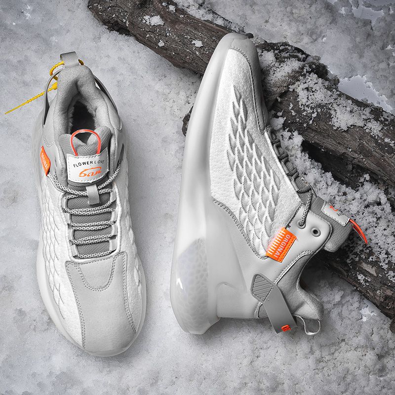 2022 Winter Nieuwe Heren Casual Sportschoenen Warme Katoen Running Schoenen  Pluche Comfortabel Basketbal Schoenen Mode Trend