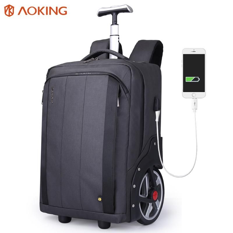 Compra Maletas Aoking Aoking Impermeable Viaje Mochila 40L Bolso Portátil  Con Ruedas De Ruedas 17 Pulgadas Bolsas De Equipaje Con La Maleta Del  Puerto De Carga USB Continuar Barato | Entrega Rápida