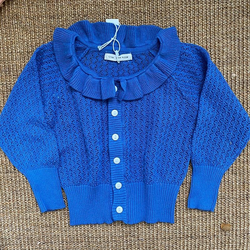 blue knit sweater