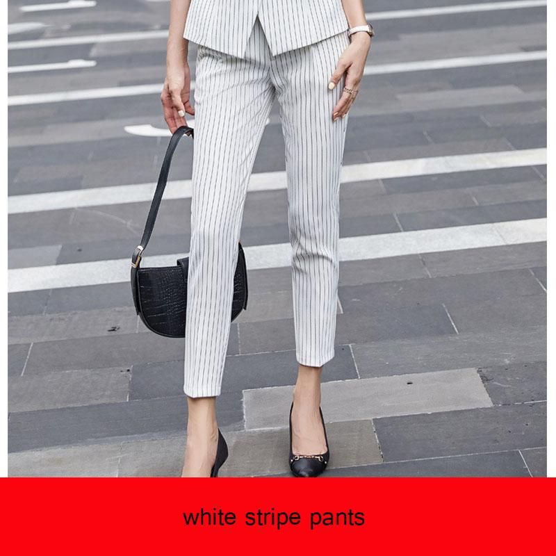 white stripe pants
