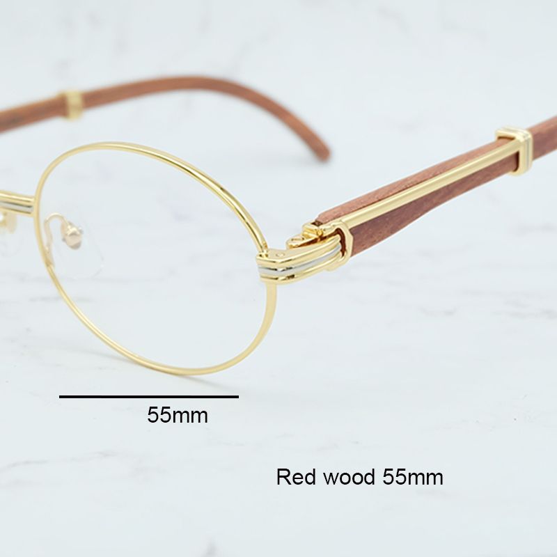 55 mm rotes Holz Gold