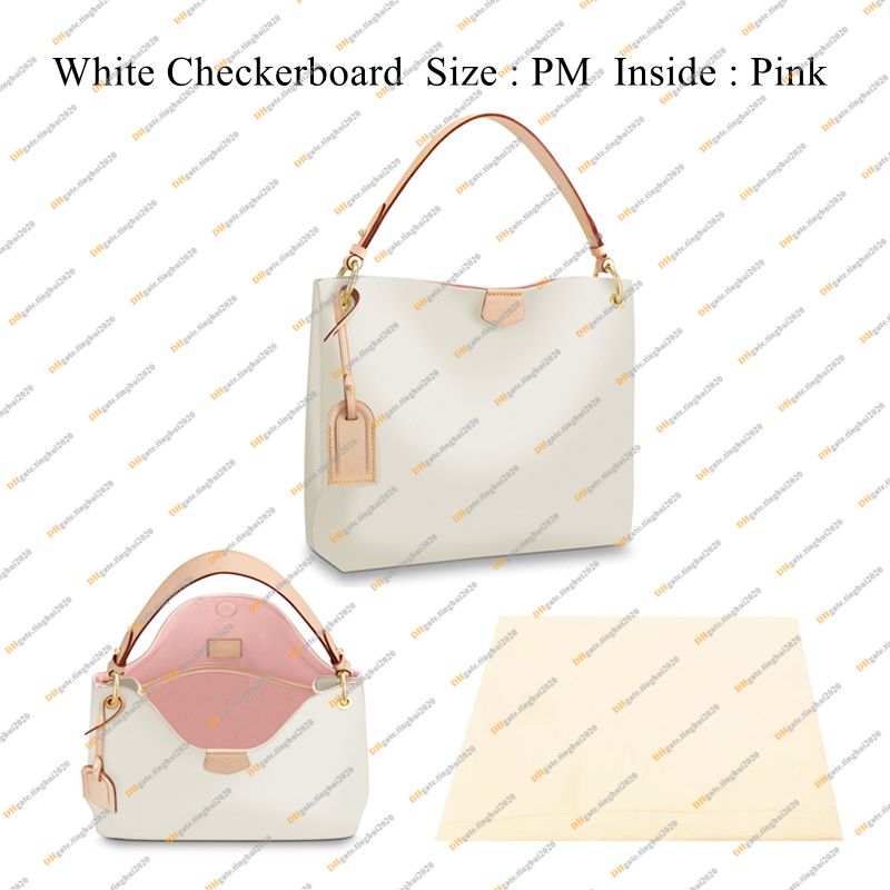 PM White Checkerboard / Inner Pink