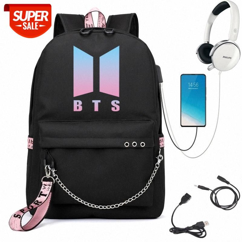 Compra BAJO DE HOJOS DE LA CADENA BTS PEQUEÑO Grupo A Prueba De Balas La  Misma Mochila Linda USB Cargando Escuela Periférica # 637V Barato | Entrega  Rápida Y Calidad | Es.Dhgate