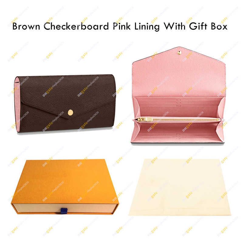 braun schachbrett rosa mit box