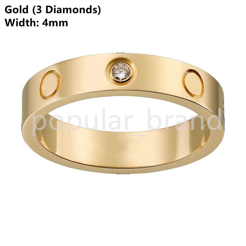 4mm gold with diamond