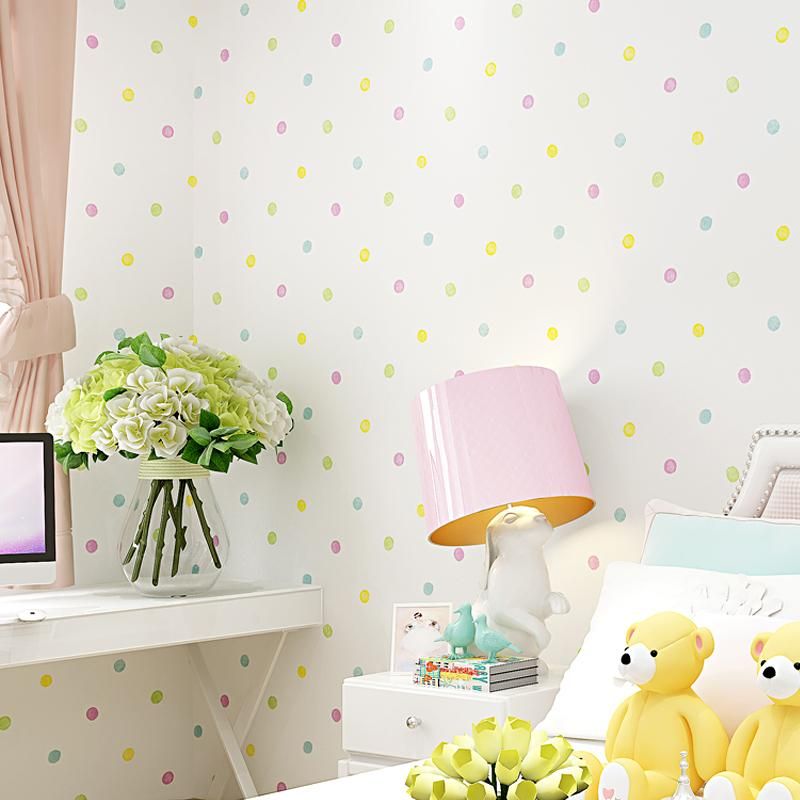 Fondos de pantalla Bacaz Pequeños puntos de dibujos animados Papel pintado Roll para niños Niños Bebé Fondos de pantalla Bacaz Pequeños puntos de dibujos animados Papel pintado Roll para niños Niños Bebé