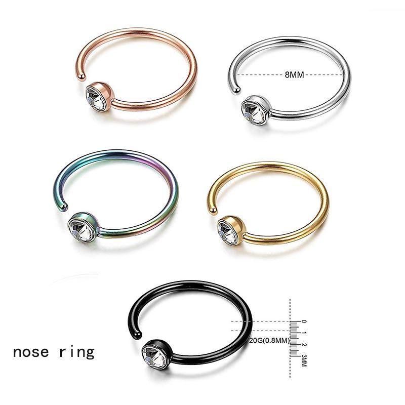 23 nose ring-mixed colors