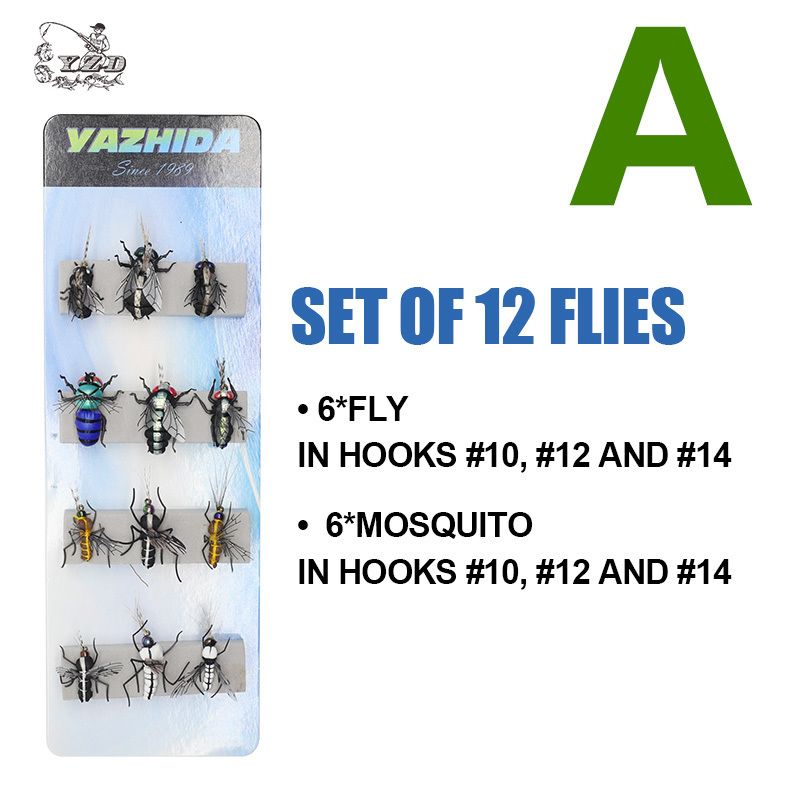 a Set of 12 Flies