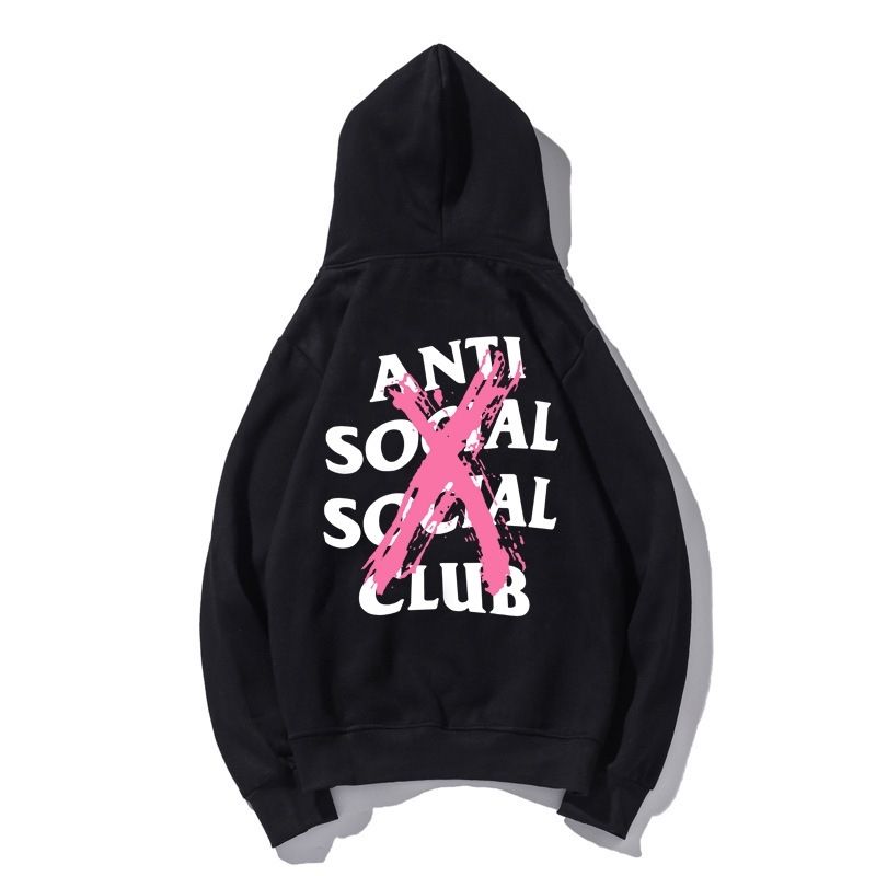 anti social social club moletom com capuz flowers