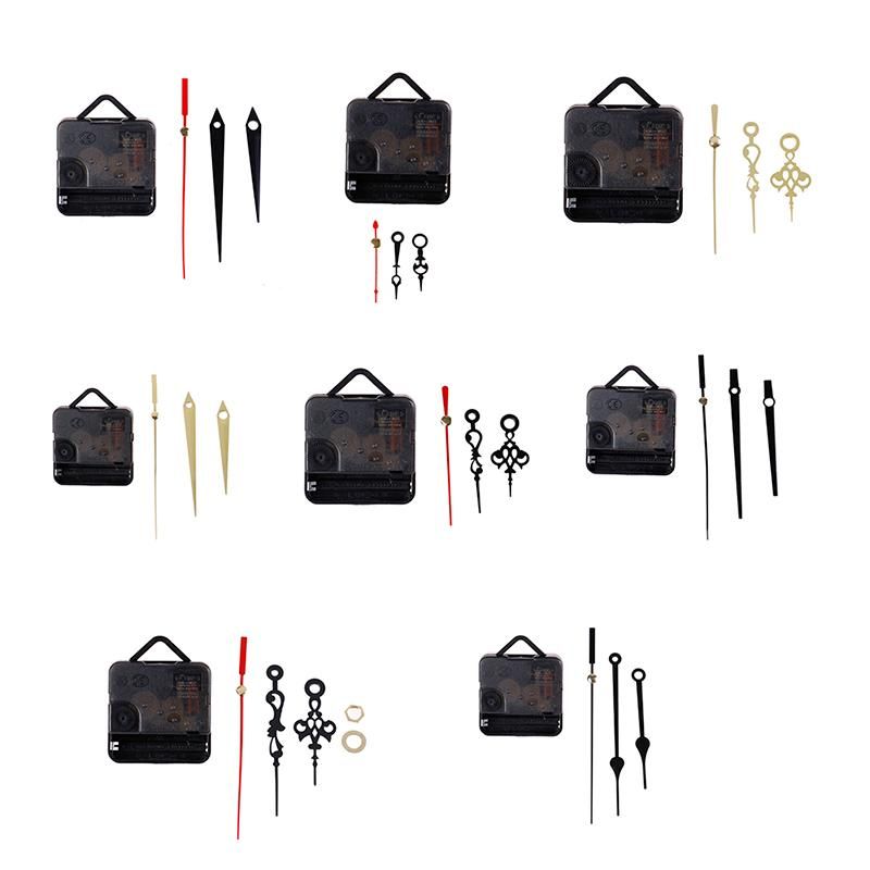 Pro DIY Silent Clock Quartz Movement Mechanism Black Hands Replacement Part Set 
